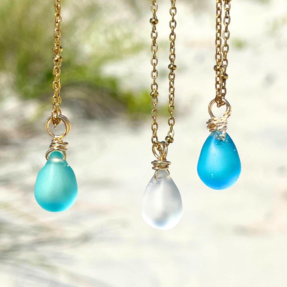FREE Today: Handcrafted Sea Glass Teardrop Necklace with Card - image 14