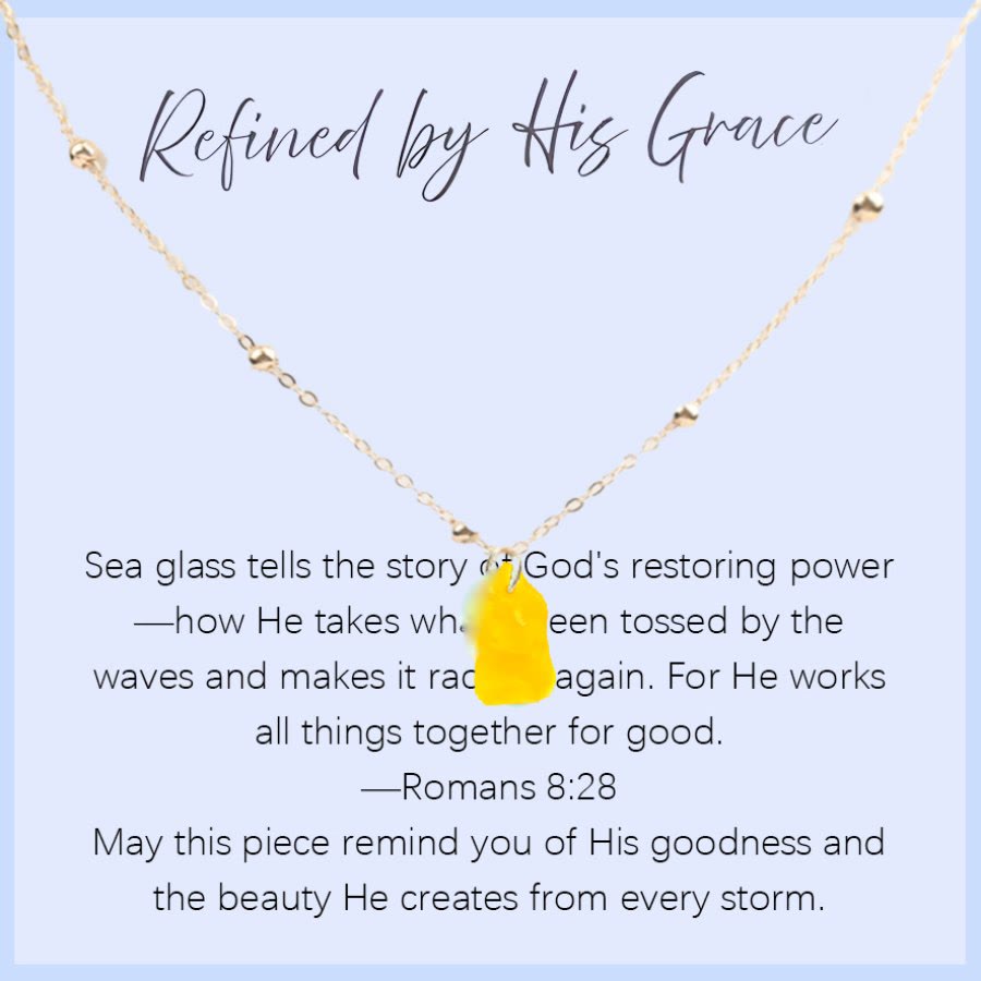 FREE Today: Handcrafted Sea Glass Teardrop Necklace with Card - Yellow Sea Glass - Salty Soul Sister - image 13