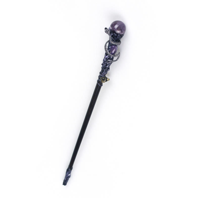 FREE Today: 1Pcs Crystal Witch Wand Handmade Wand Cosplay Halloween Scepter Witch Cane Halloween Gift - image 10