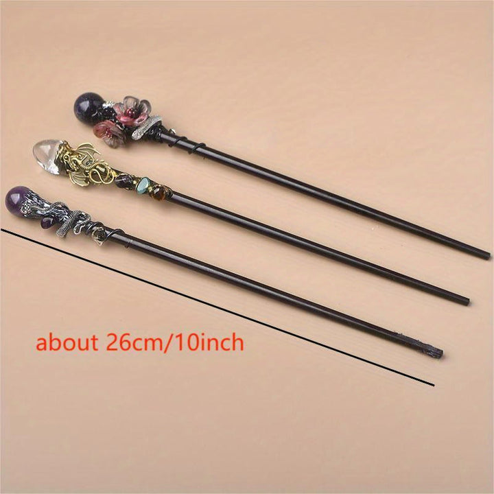 FREE Today: 1Pcs Crystal Witch Wand Handmade Wand Cosplay Halloween Scepter Witch Cane Halloween Gift - image 14