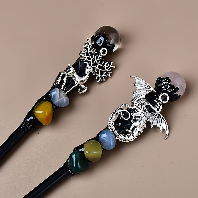 FREE Today: 1Pcs Crystal Witch Wand Handmade Wand Cosplay Halloween Scepter Witch Cane Halloween Gift - image 17