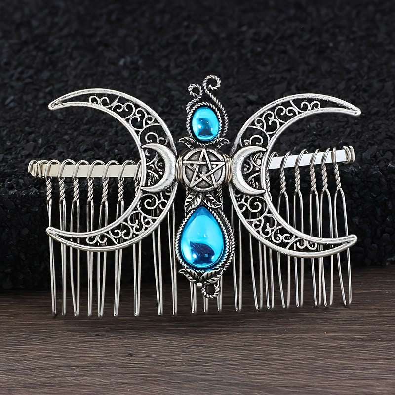 FREE Today: A Gift for a Witchy Hairpin, Moonlit, Pagan, Gothic Hair And Hairpin Jewelry - Blue Zircon Hairpin - image 0