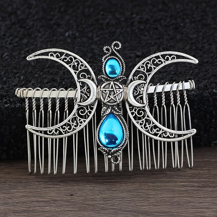 FREE Today: A Gift for a Witchy Hairpin, Moonlit, Pagan, Gothic Hair And Hairpin Jewelry - Blue Zircon Hairpin - image 0