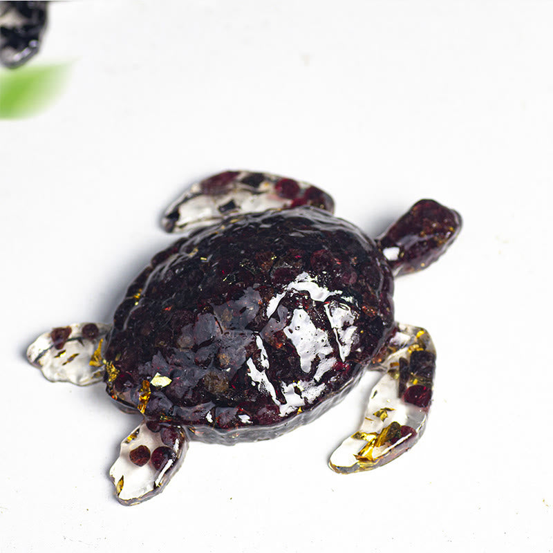 Olivenorma Calm & Steady Journey Turtle Gemstone Decoration - Garnet - With Card - image 26