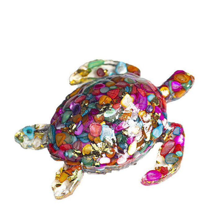 Olivenorma Calm & Steady Journey Turtle Gemstone Decoration - Colorful Shell - With Card - image 17