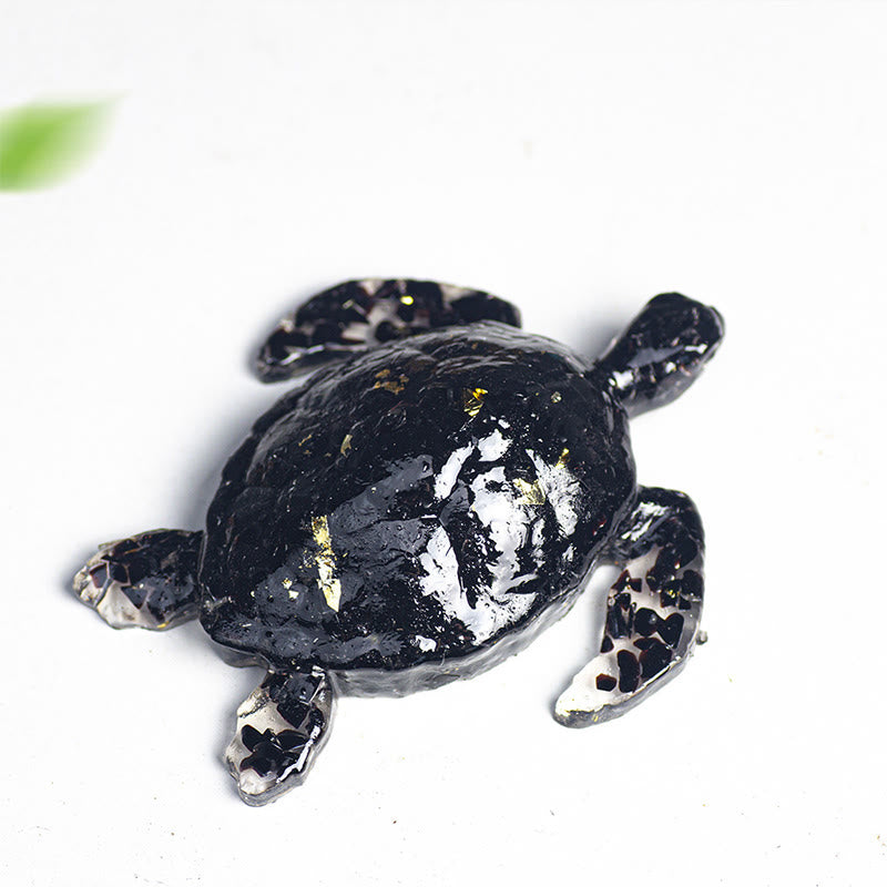 Olivenorma Calm & Steady Journey Turtle Gemstone Decoration - Obsidian - With Card - image 28