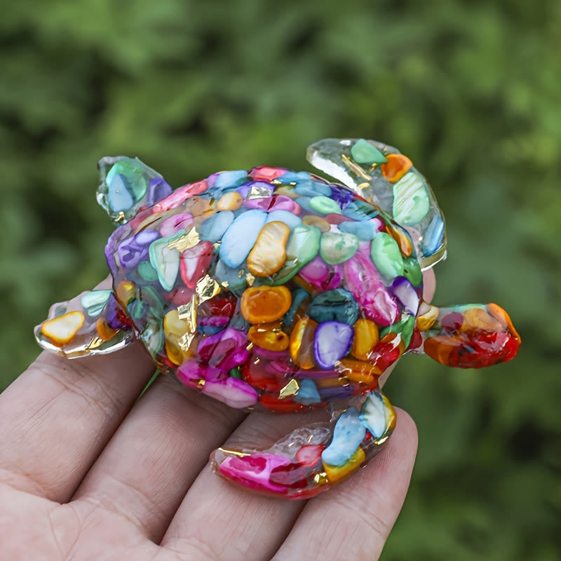 FREE Today: Turtle Ornament with Gold Leaf Details Gemstone Decoration With Card - image 19