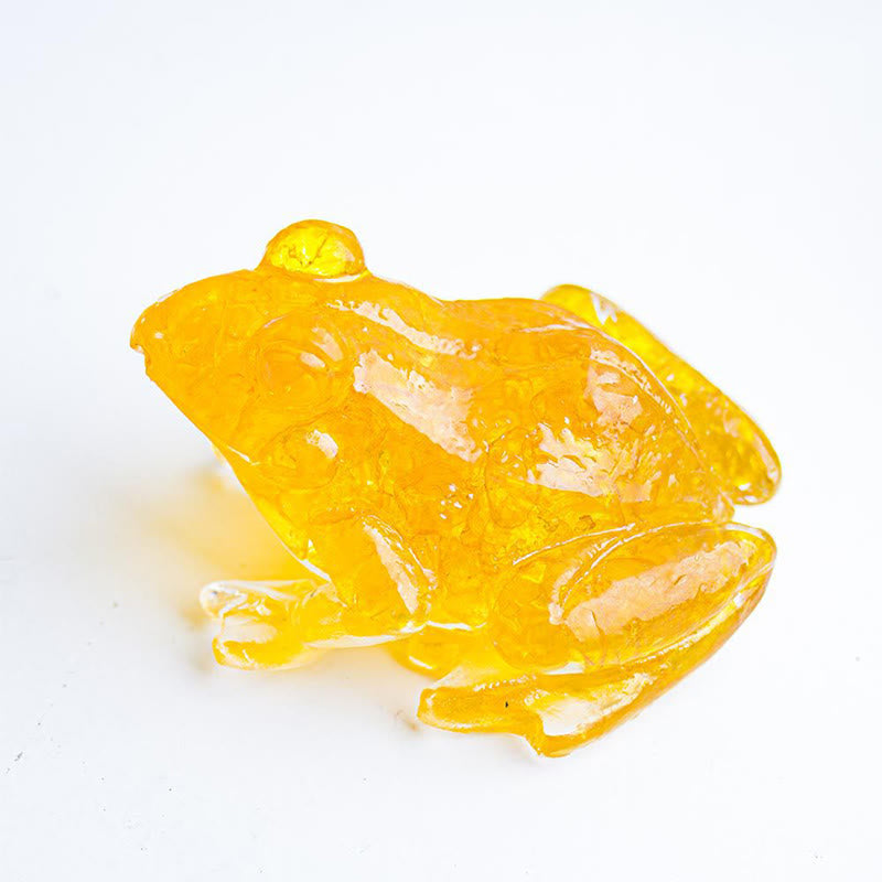 Olivenorma Renewal Leap Gem Frog Figurine Gemstone Decoration - Citrine - With Card - image 33