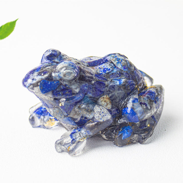 Olivenorma Renewal Leap Gem Frog Figurine Gemstone Decoration - Lapis Lazuli - With Card - image 16