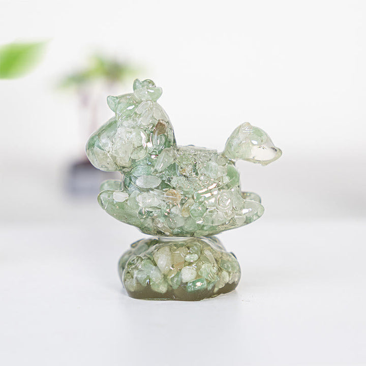 Olivenorma Dream & Wonder Spirit Unicorn Gemstone Decoration - Green Aventurine - Rotatable Style - With Card - image 30