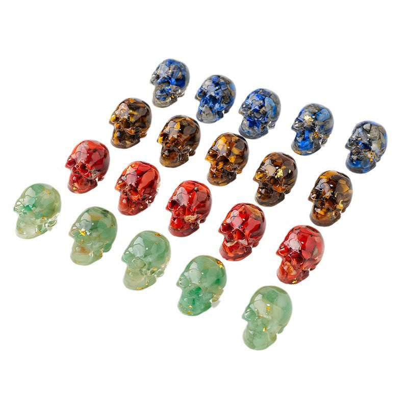 Olivenorma Inner Strength Skull Figurine Gemstone Decoration  - image 7