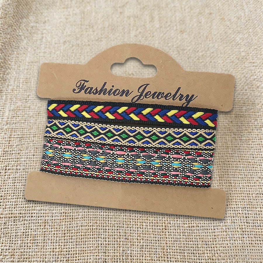 Olivenorma Premium Thread Handmade Multicolor Boho Ethnic Braided Bracelet - Green Boho - image 15