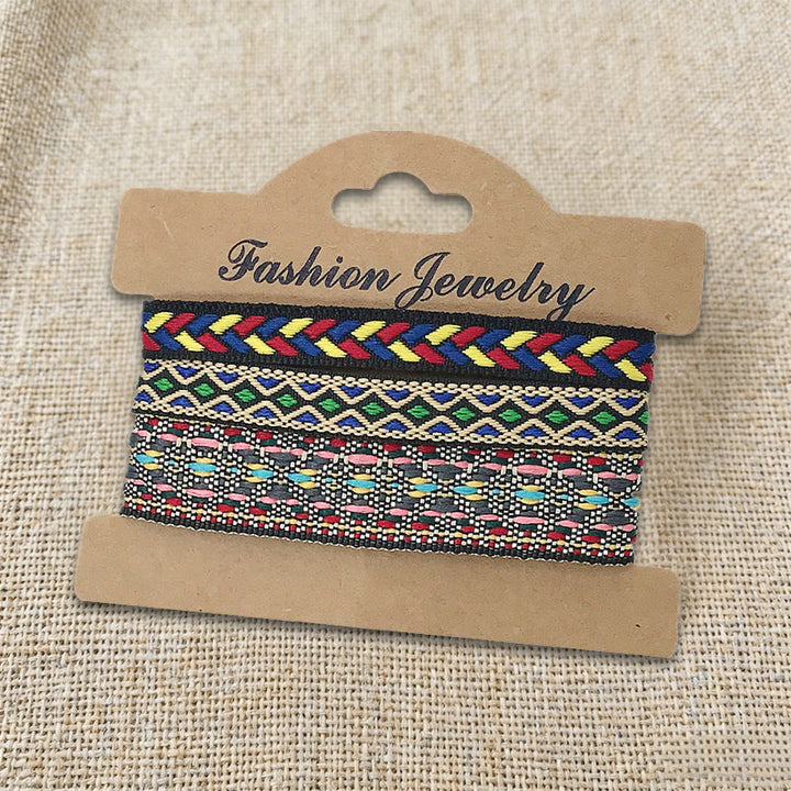 Olivenorma Premium Thread Handmade Multicolor Boho Ethnic Braided Bracelet - Green Boho - image 15