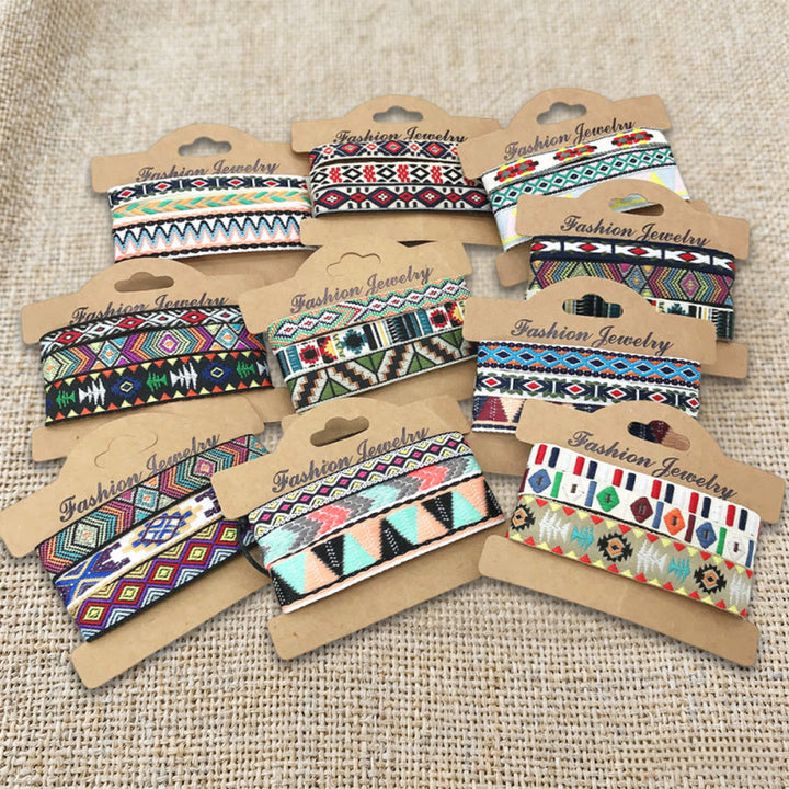 Olivenorma Premium Thread Handmade Multicolor Boho Ethnic Braided Bracelet - image 40