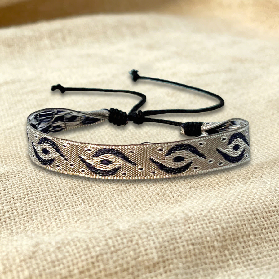 Olivenorma Multicolor Tribal Pattern Adjustable Friendship Braided Bracelet - Grey Swirl - image 11