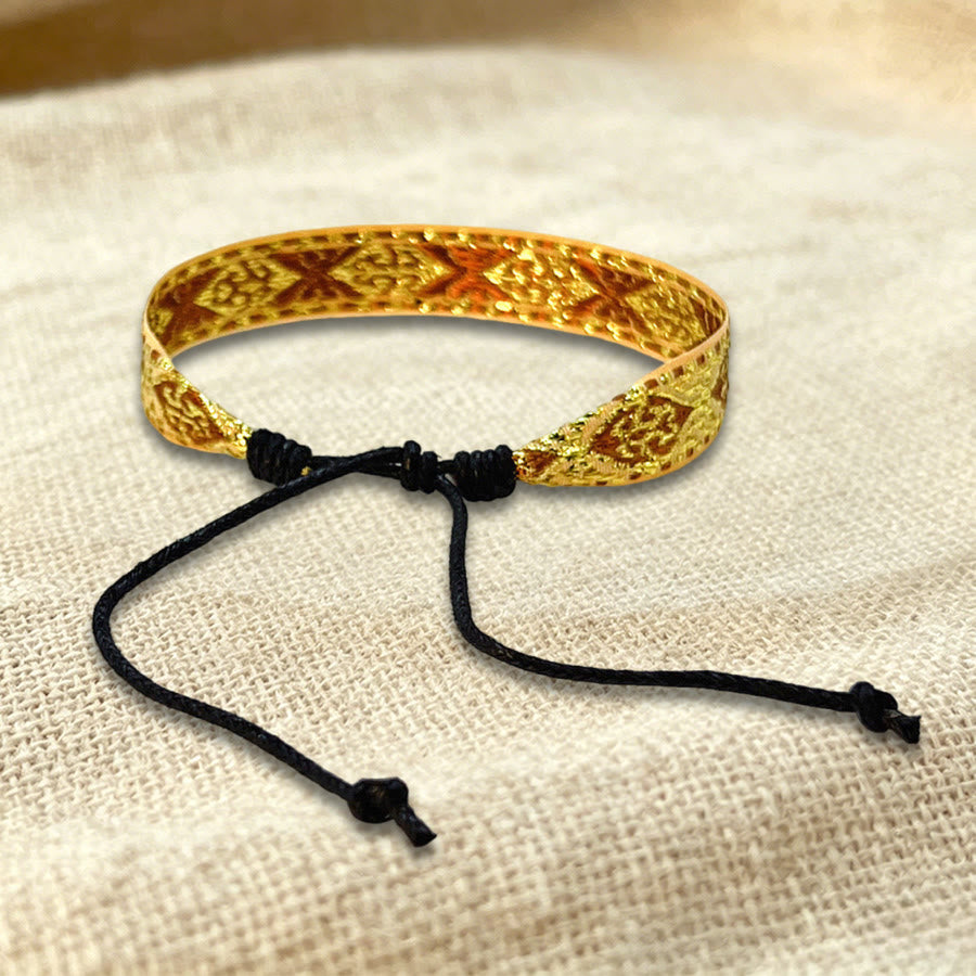 Olivenorma Multicolor Tribal Pattern Adjustable Friendship Braided Bracelet - image 2