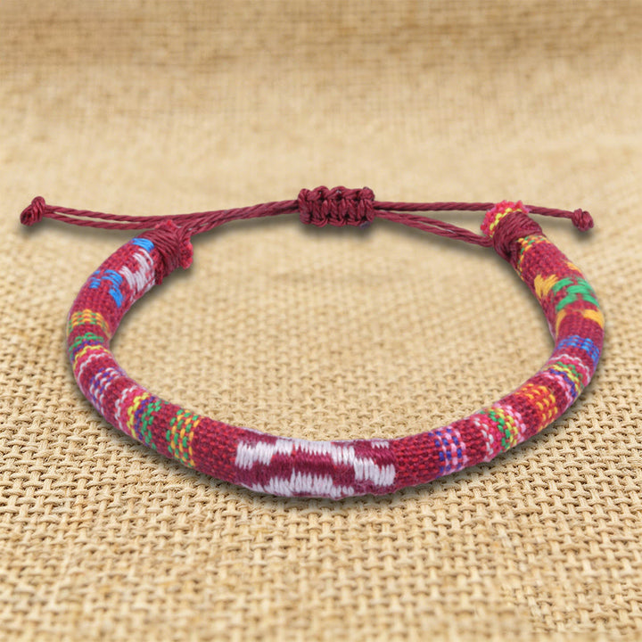 FREE Today: Bohemian Ethnic Pattern Handmade Cotton Thread Friendship Braided Bracelet - Red Bohemian - image 13