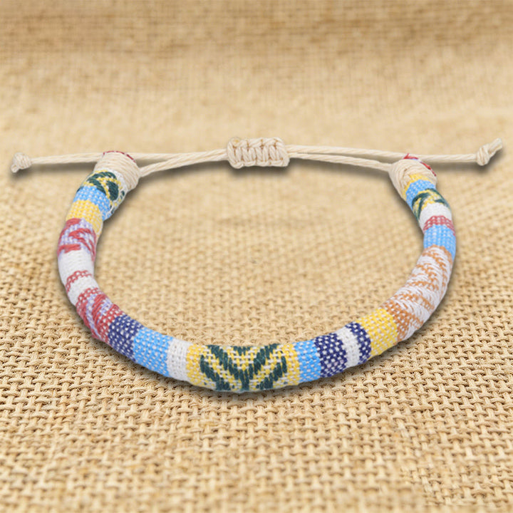 FREE Today: Bohemian Ethnic Pattern Handmade Cotton Thread Friendship Braided Bracelet - Pastel Beige - image 22