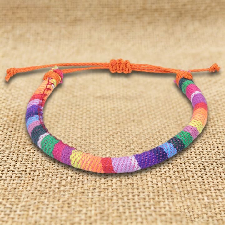 FREE Today: Bohemian Ethnic Pattern Handmade Cotton Thread Friendship Braided Bracelet - Hot Pink Chevron - image 26