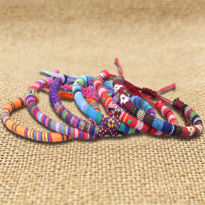 Olivenorma Bohemian Ethnic Pattern Handmade Cotton Thread Friendship Braided Bracelet - image 0