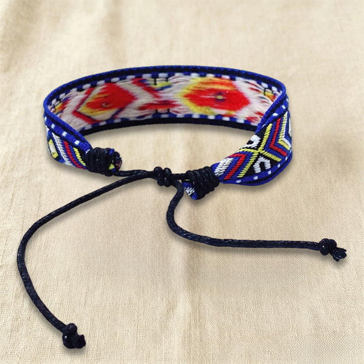 Olivenorma Ethnic Tribal Geometric Pattern Woven Adjustable Knotted Everyday & Festival Wear Braided Bracelet - image 23