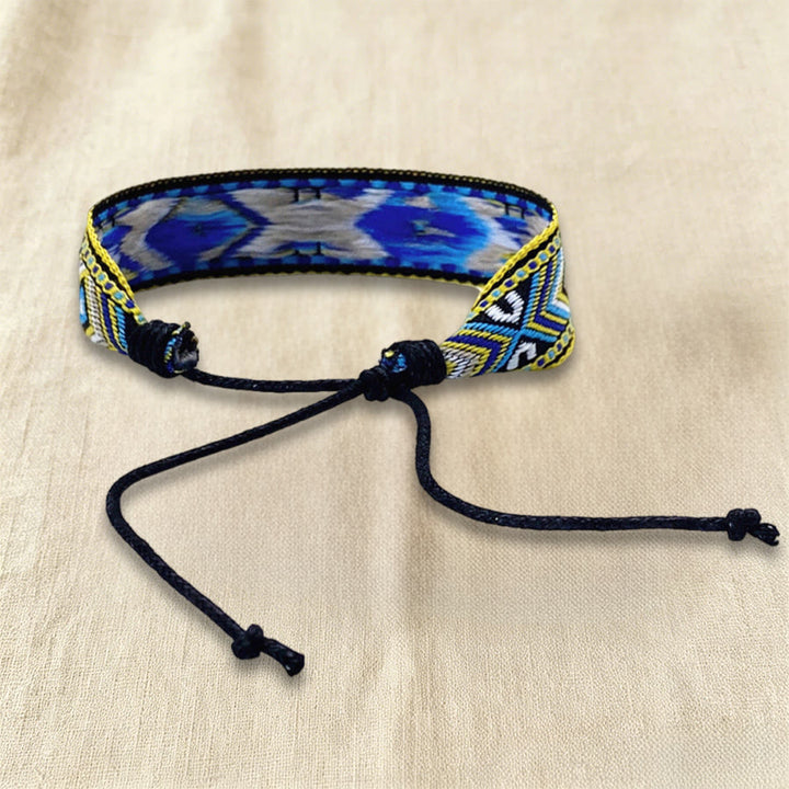 Olivenorma Ethnic Tribal Geometric Pattern Woven Adjustable Knotted Everyday & Festival Wear Braided Bracelet - image 20