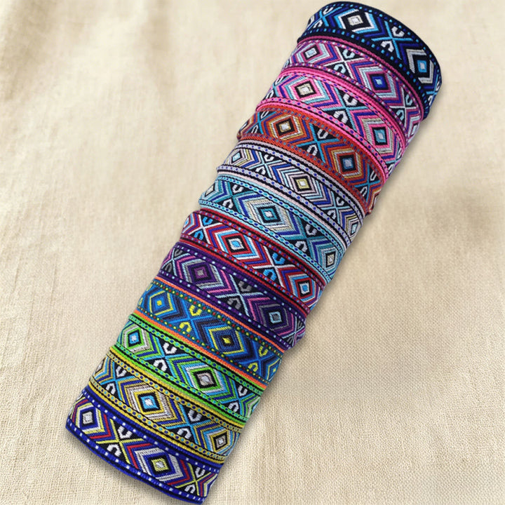 Olivenorma Ethnic Tribal Geometric Pattern Woven Adjustable Knotted Everyday & Festival Wear Braided Bracelet - image 27