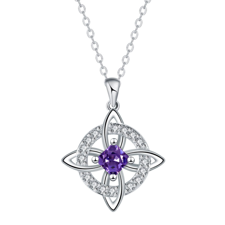 FREE Today: Birthstone Witches Knot Necklace - February - image 3