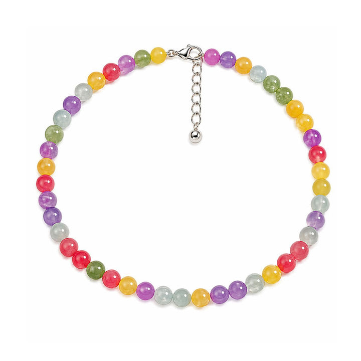 FREE Today: Rainbow Colored Necklace Colorchanging Dopamine Chain 8mm Beaded Bracelet & Earrings - Necklace - image 8