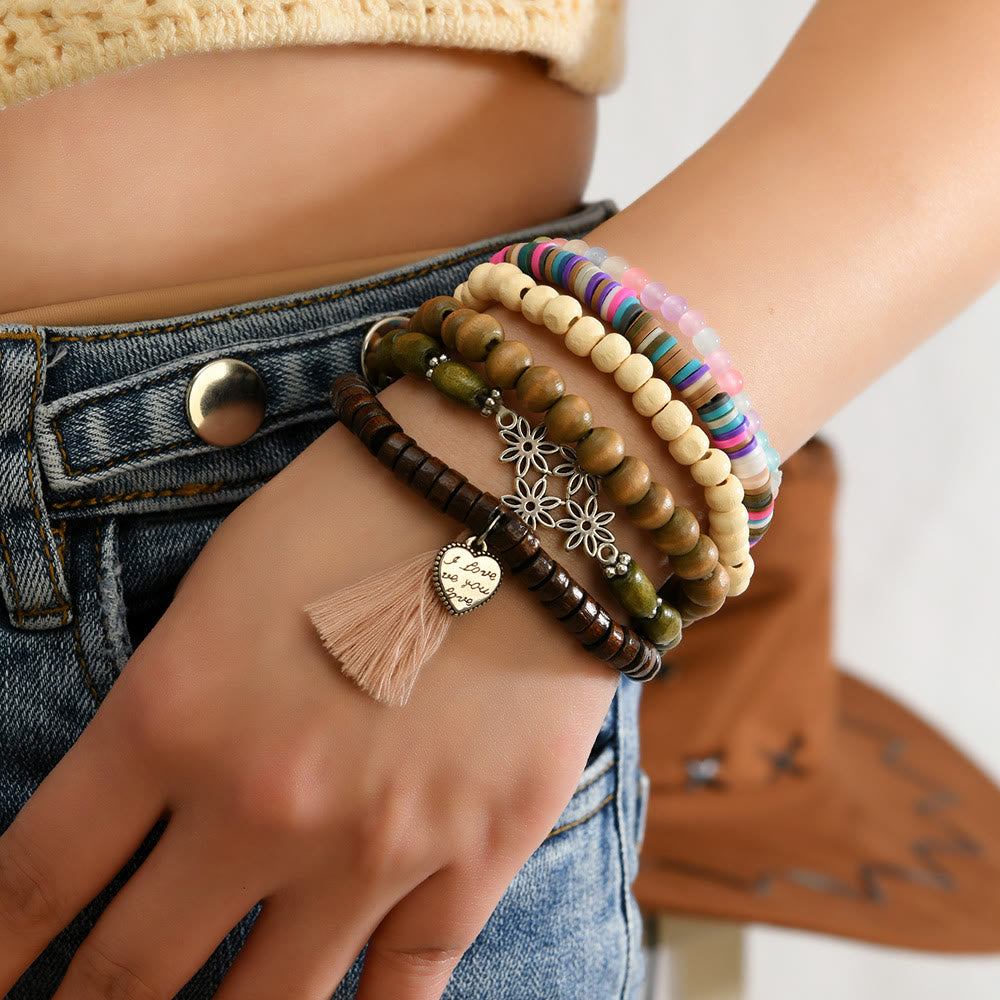 FREE Today: Women's Boho Beaded Layered Charm Bracelet 6Pcs Set - image 15