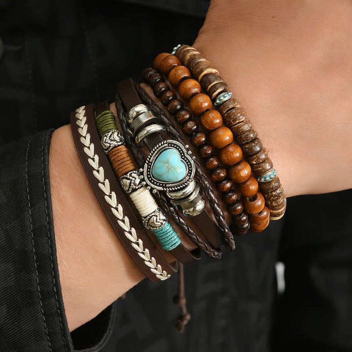 Olivenorma Stackable Multi-Layer Handmade Feather Charm Boho Ethnic Bracelet - image 10