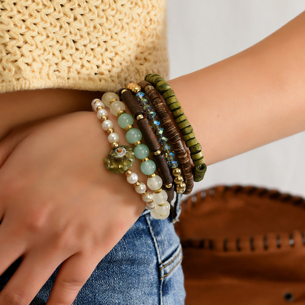 FREE Today: Women's Boho Beaded Layered Charm Bracelet 6Pcs Set - image 17