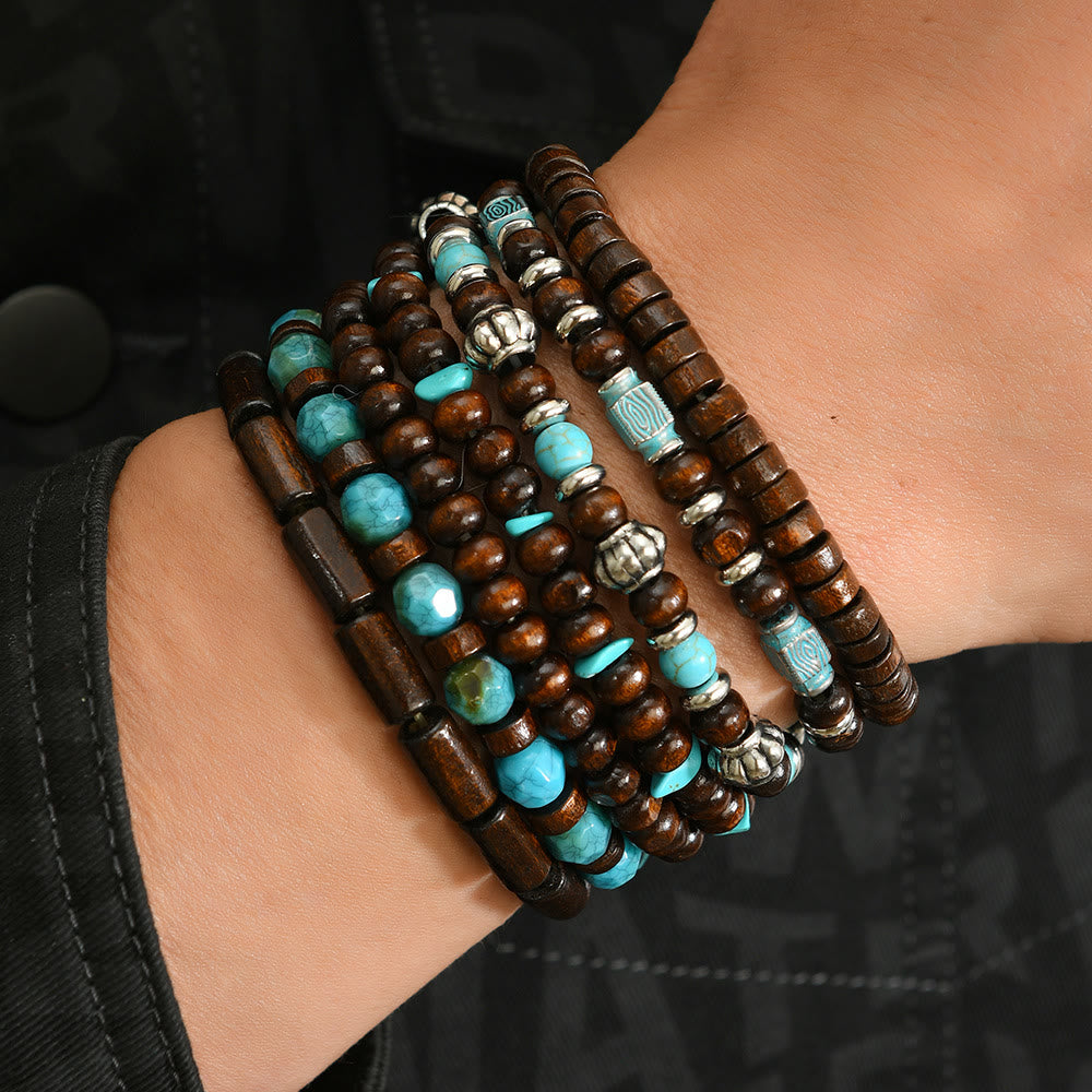 Olivenorma Stackable Multi-Layer Handmade Feather Charm Boho Ethnic Bracelet - image 20