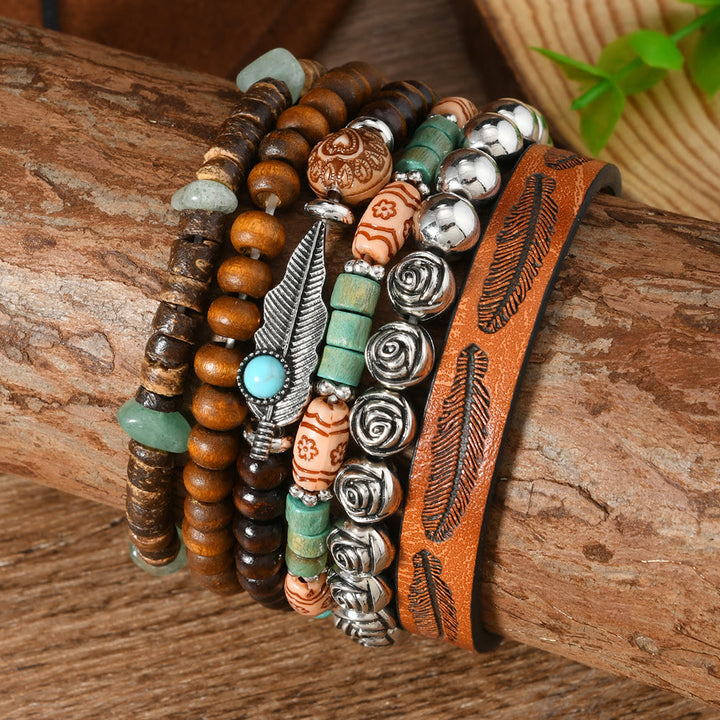 FREE Today: Women's Boho Beaded Layered Charm Bracelet 6Pcs Set - image 1
