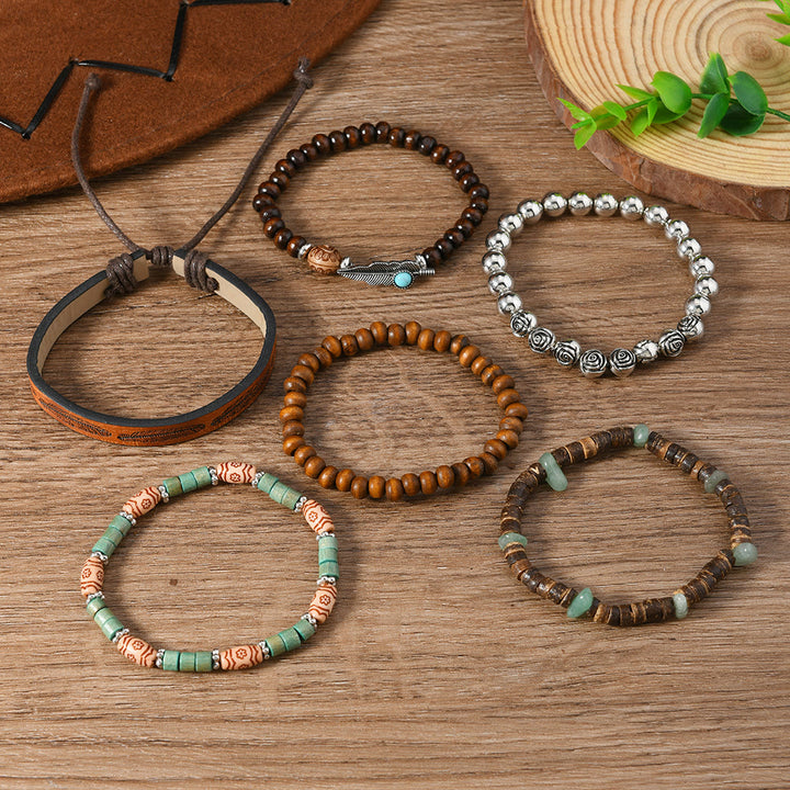FREE Today: Women's Boho Beaded Layered Charm Bracelet 6Pcs Set - image 47