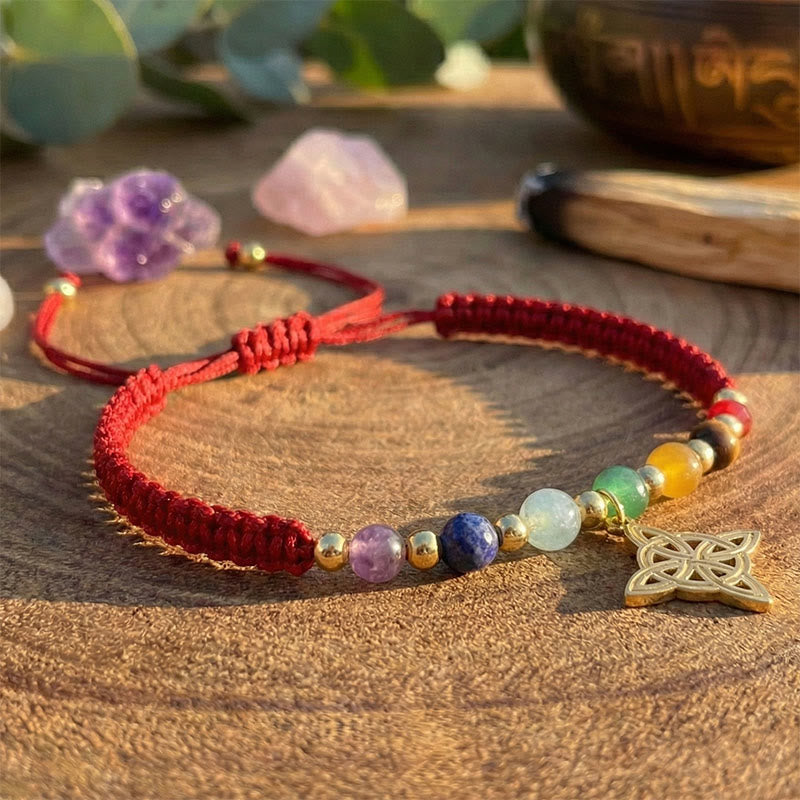 Olivenorma Handcrafted Chakra Bead Witches Knot Women's Woven Bracelet - image 1