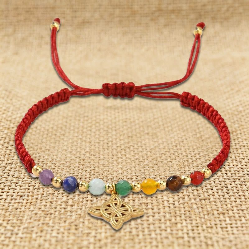 FREE Today: Handcrafted Chakra Bead Witches Knot Women's Woven Bracelet - image 3