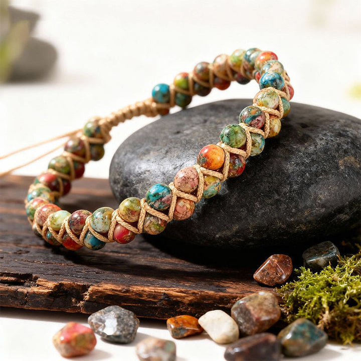 Olivenorma Adjustable Drawstring Handmade Woven Beaded Bracelet - image 10