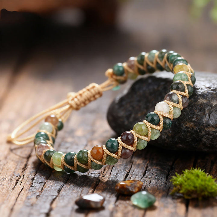 Olivenorma Adjustable Drawstring Handmade Woven Beaded Bracelet - image 5