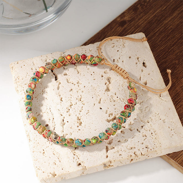 Olivenorma Adjustable Drawstring Handmade Woven Beaded Bracelet - image 13