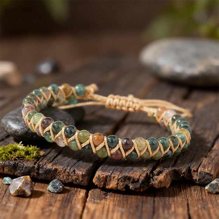 Olivenorma Adjustable Drawstring Handmade Woven Beaded Bracelet - image 1
