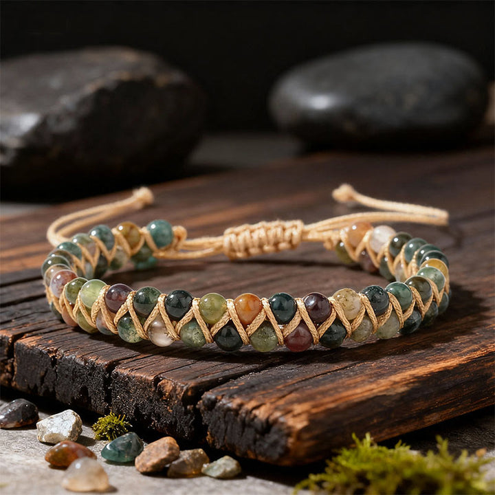 Olivenorma Adjustable Drawstring Handmade Woven Beaded Bracelet - image 3