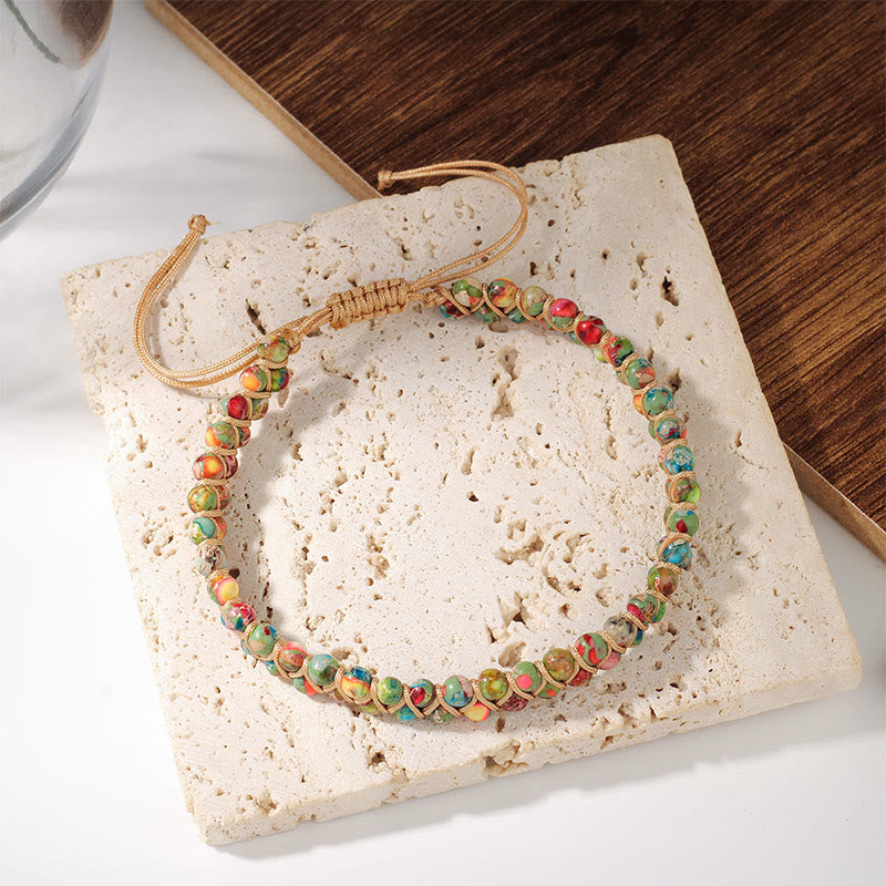 Olivenorma Adjustable Drawstring Handmade Woven Beaded Bracelet - image 11