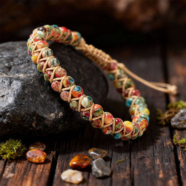Olivenorma Adjustable Drawstring Handmade Woven Beaded Bracelet - image 9