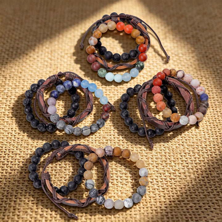 Olivenorma Stackable Multi-Layer Handmade Boho Ethnic Bracelet - image 19
