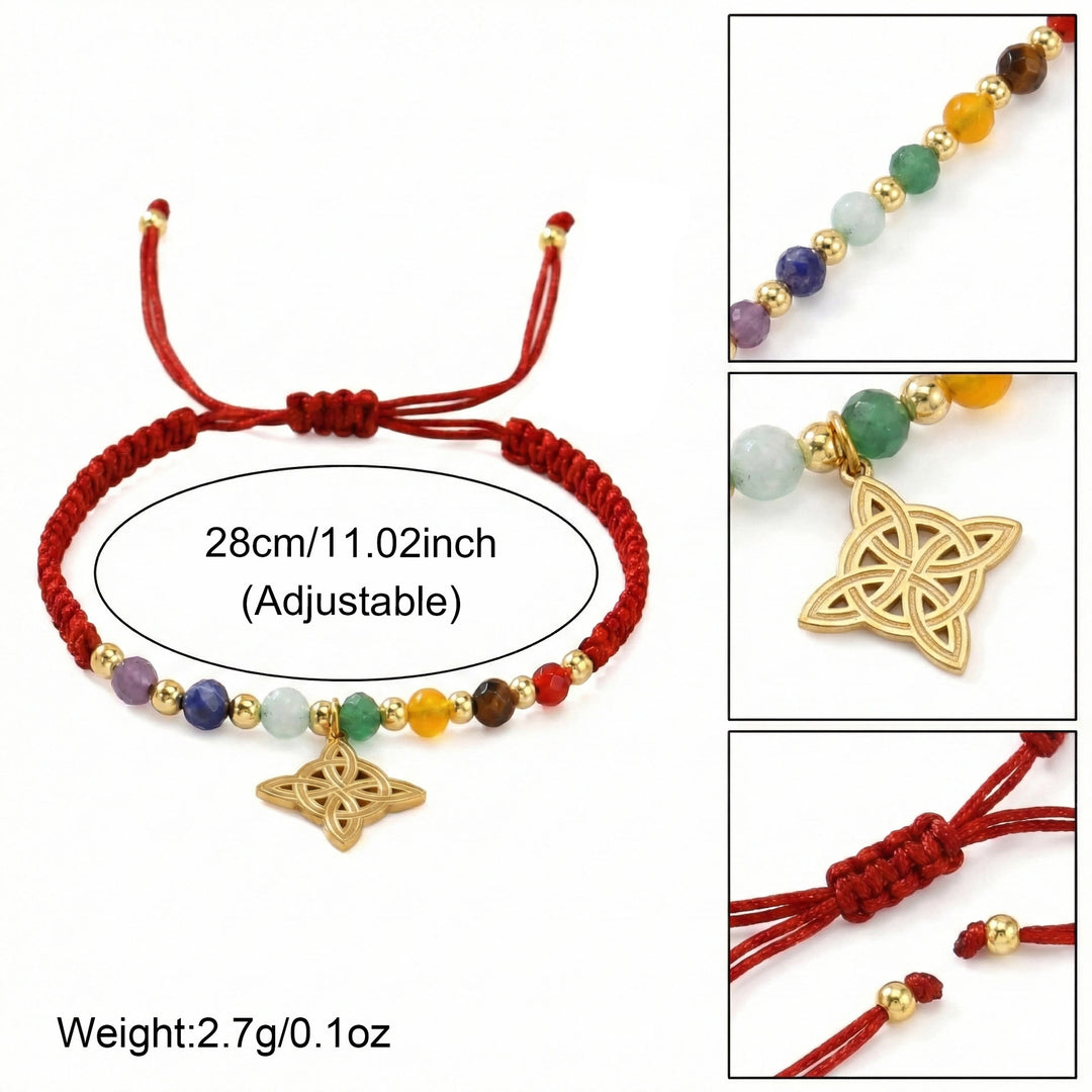 FREE Today: Handcrafted Chakra Bead Witches Knot Women's Woven Bracelet - image 4
