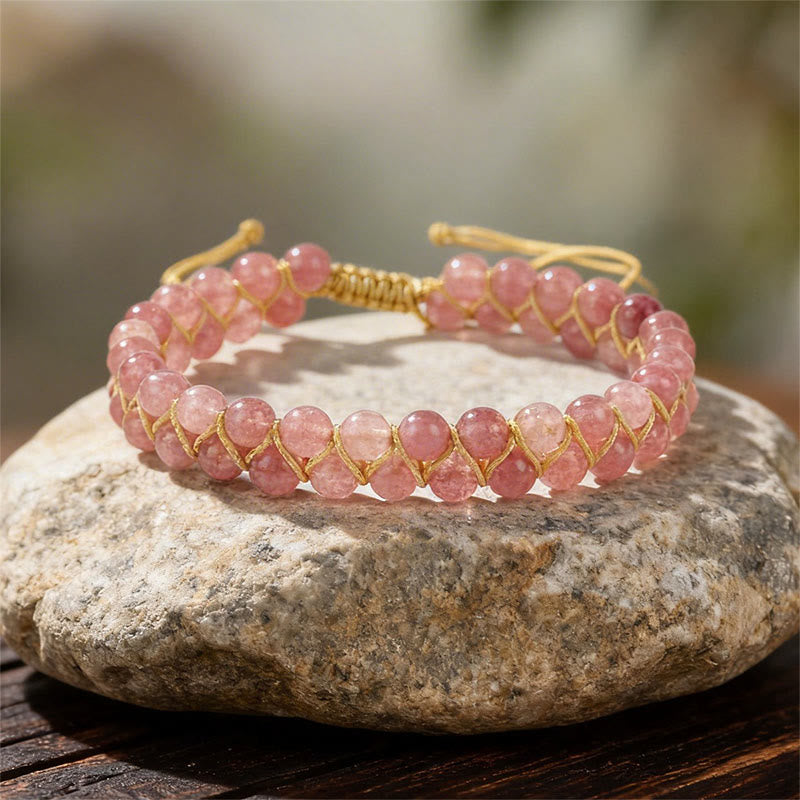 FREE Today: Pink Sun Stone Self Love Handmade Boho Bracelet Anklet - image 4