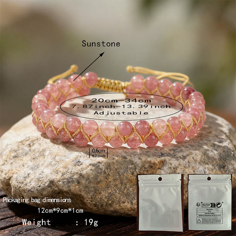 FREE Today: Pink Sun Stone Self Love Handmade Boho Bracelet Anklet - image 10