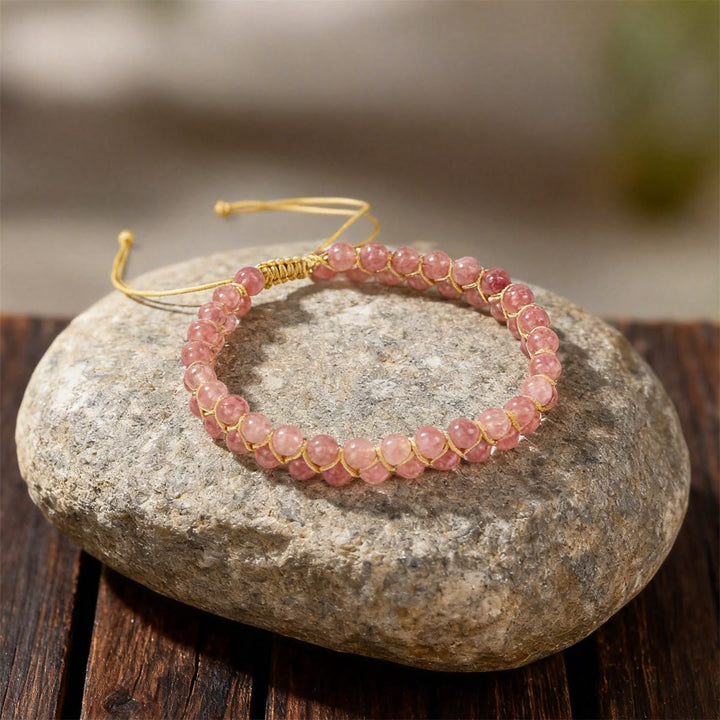 FREE Today: Pink Sun Stone Self Love Handmade Boho Bracelet Anklet - image 6