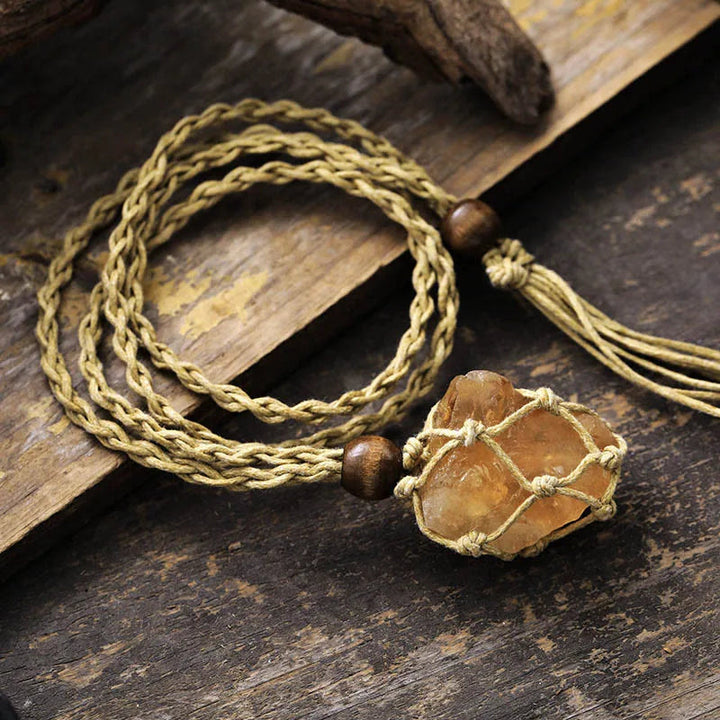 FREE Today: Boho Raw Stone Pendant Necklace - Citrine - image 3